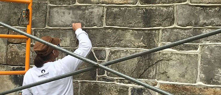 Mt Bethel NJ repointing historic stone church using natural hydraulic lime